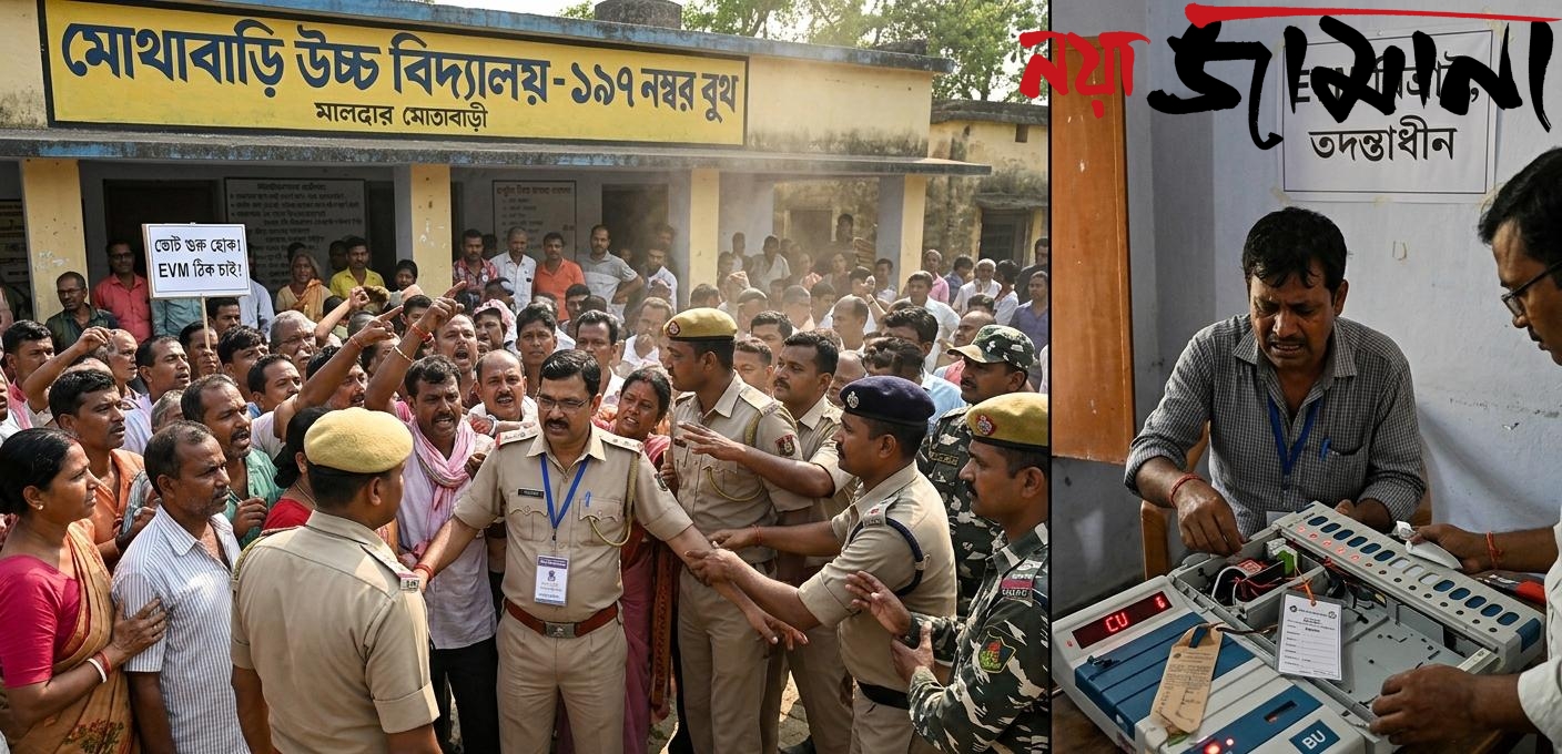 ভোট শুরু হতেই ইভিএম বিভ্রাটে তোলপাড় রাজ্য, বিক্ষোভ ক্ষুব্ধ ভোটারেরা