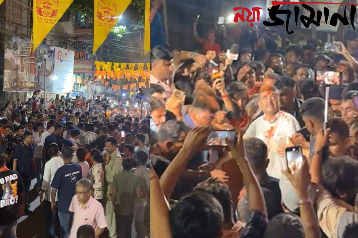 ভবানীপুরে অকালহোলিতে, মাতলেন ‘বাজিগর’ শুভেন্দু
