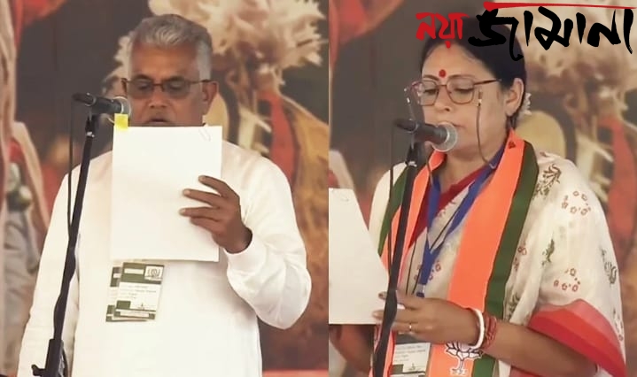 শুভেন্দুর মন্ত্রিসভায় শপথ নিলেন দিলীপ-অগ্নিমিত্রা
